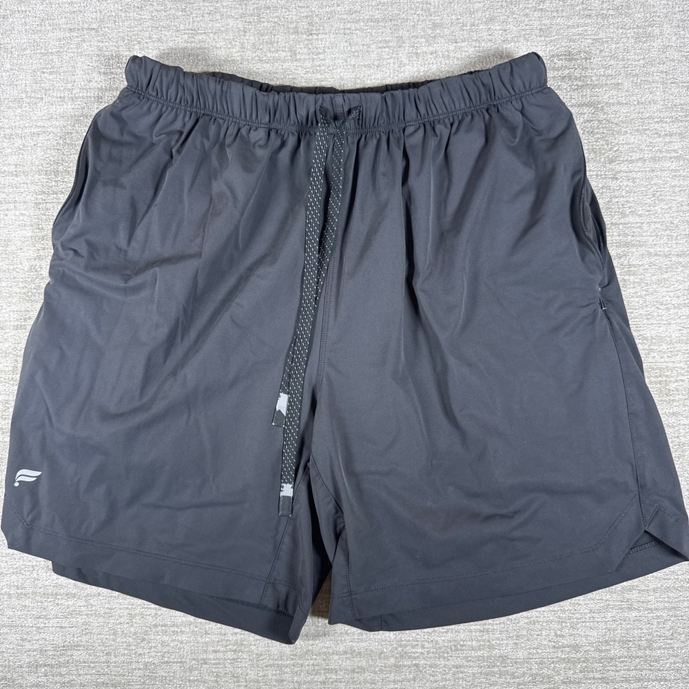 Fabletics Shorts Mens L Black 28/7 Stretch Athletic Gym Training Drawstring